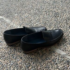 men’s michael shannon black size 12 leather slip on loafers